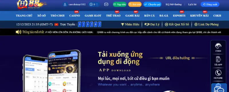 Tải App Qh88 tham gia chơi mọi lúc mọi nơi