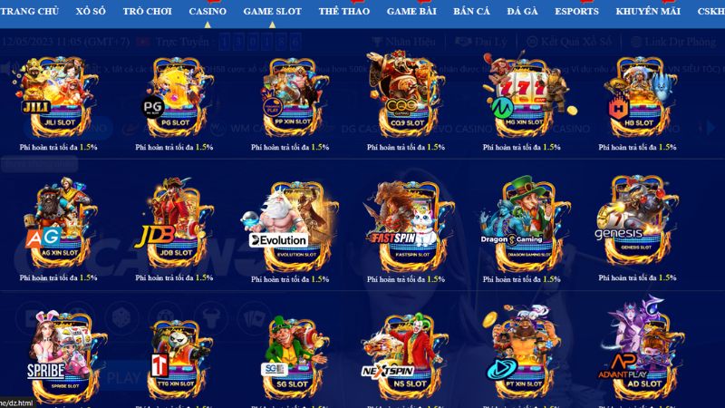 Vô vàng game slot chờ đợi anh em