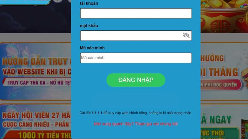 Tiến hành đăng nhập 99Ok tại website chính thức